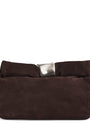 Suede Cuff Clutch Bag