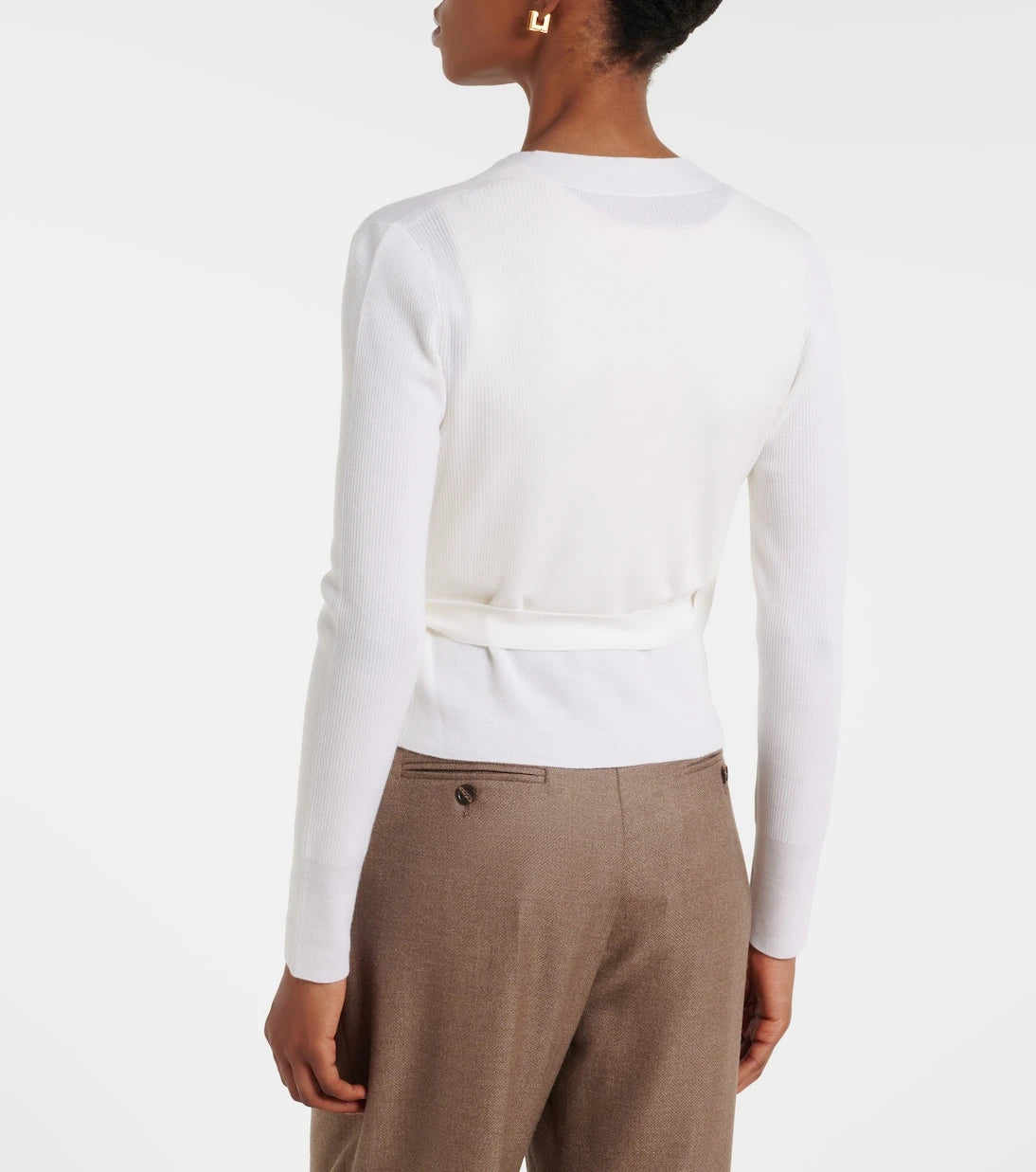 Jardin des Orangers - Virgin wool wrap cardigan