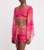 Missoni Red Silk Zigzag Crop Top