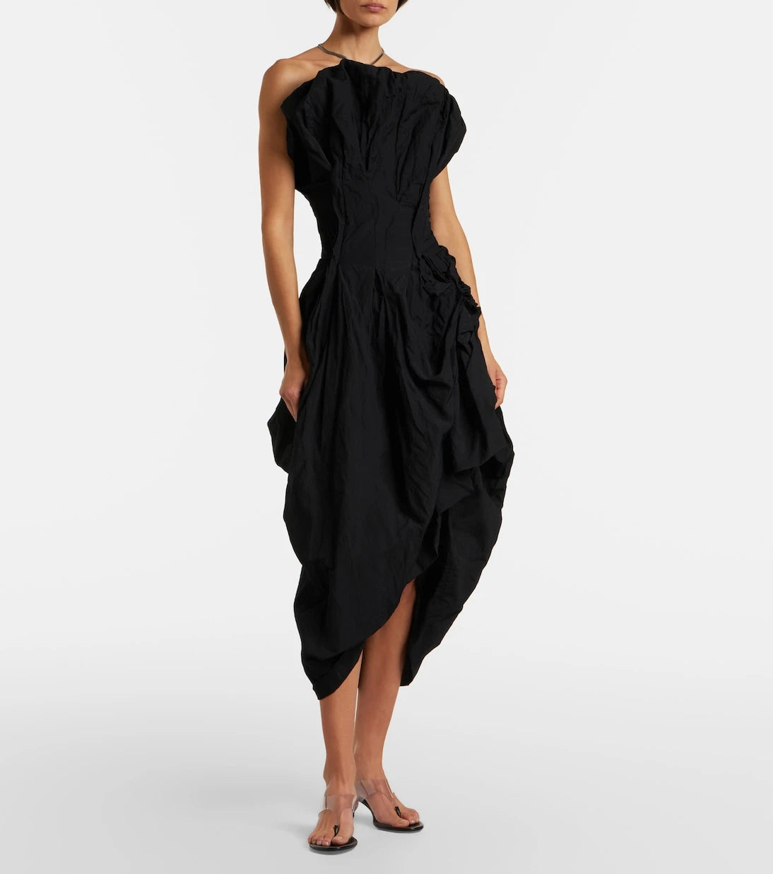 Magda Butrym - Draped cotton-blend cocktail dress