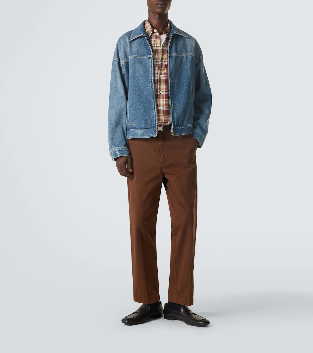 Prada - Cropped cotton gabardine slim pants