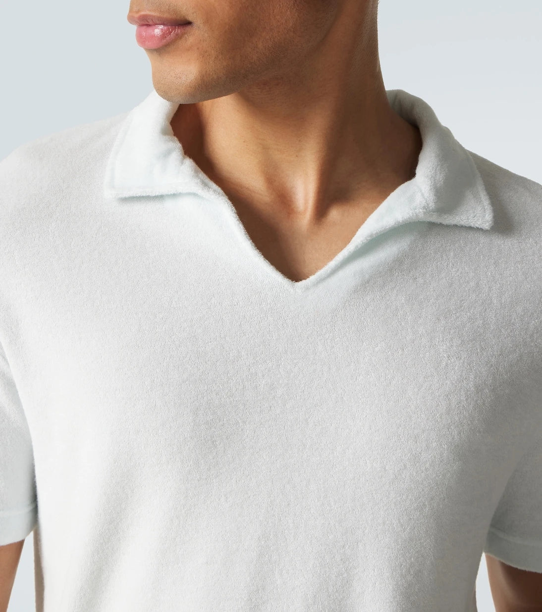 Thom Sweeney - Cotton terry polo shirt