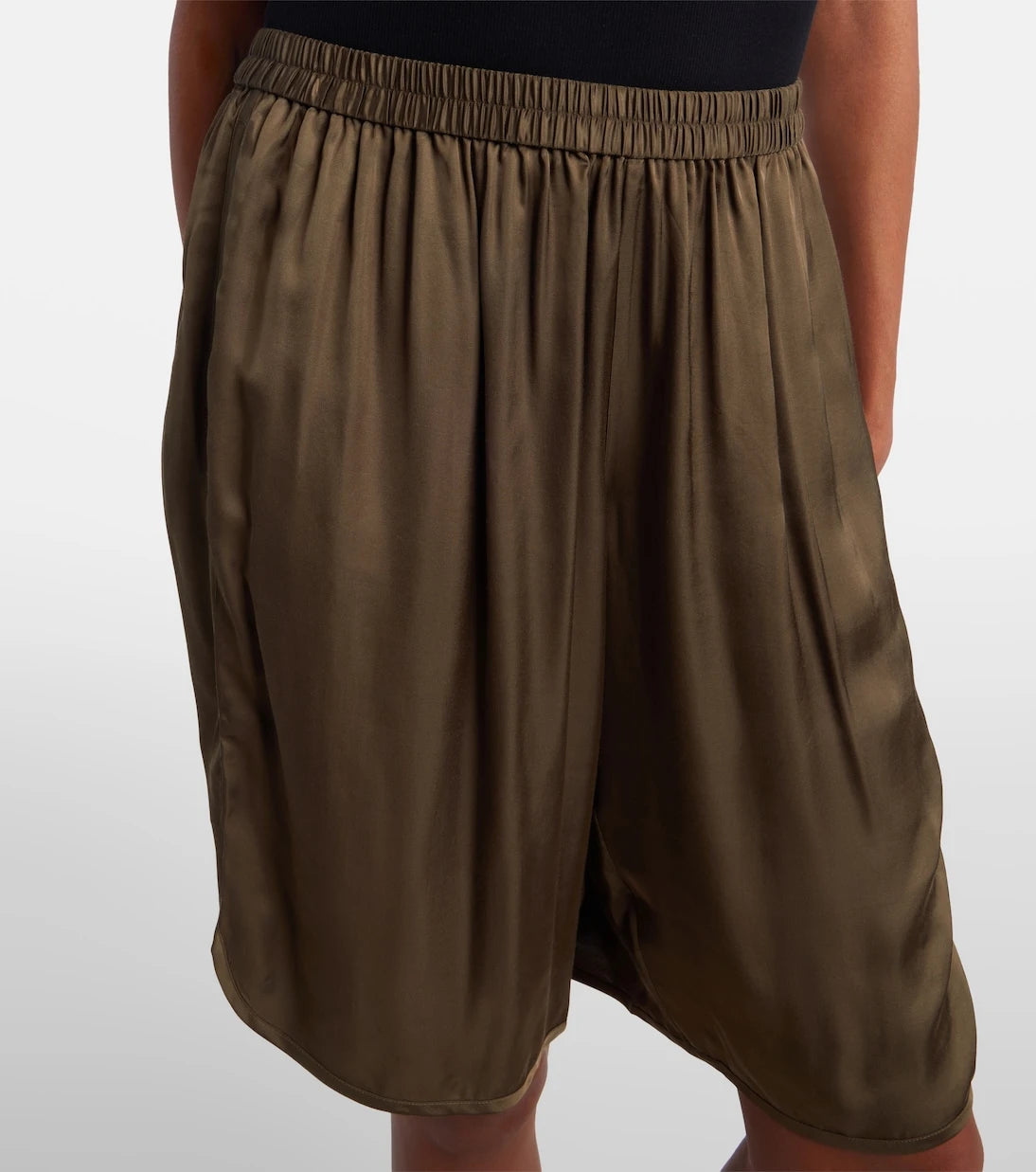 The Frankie Shop - Nelis satin Bermuda shorts
