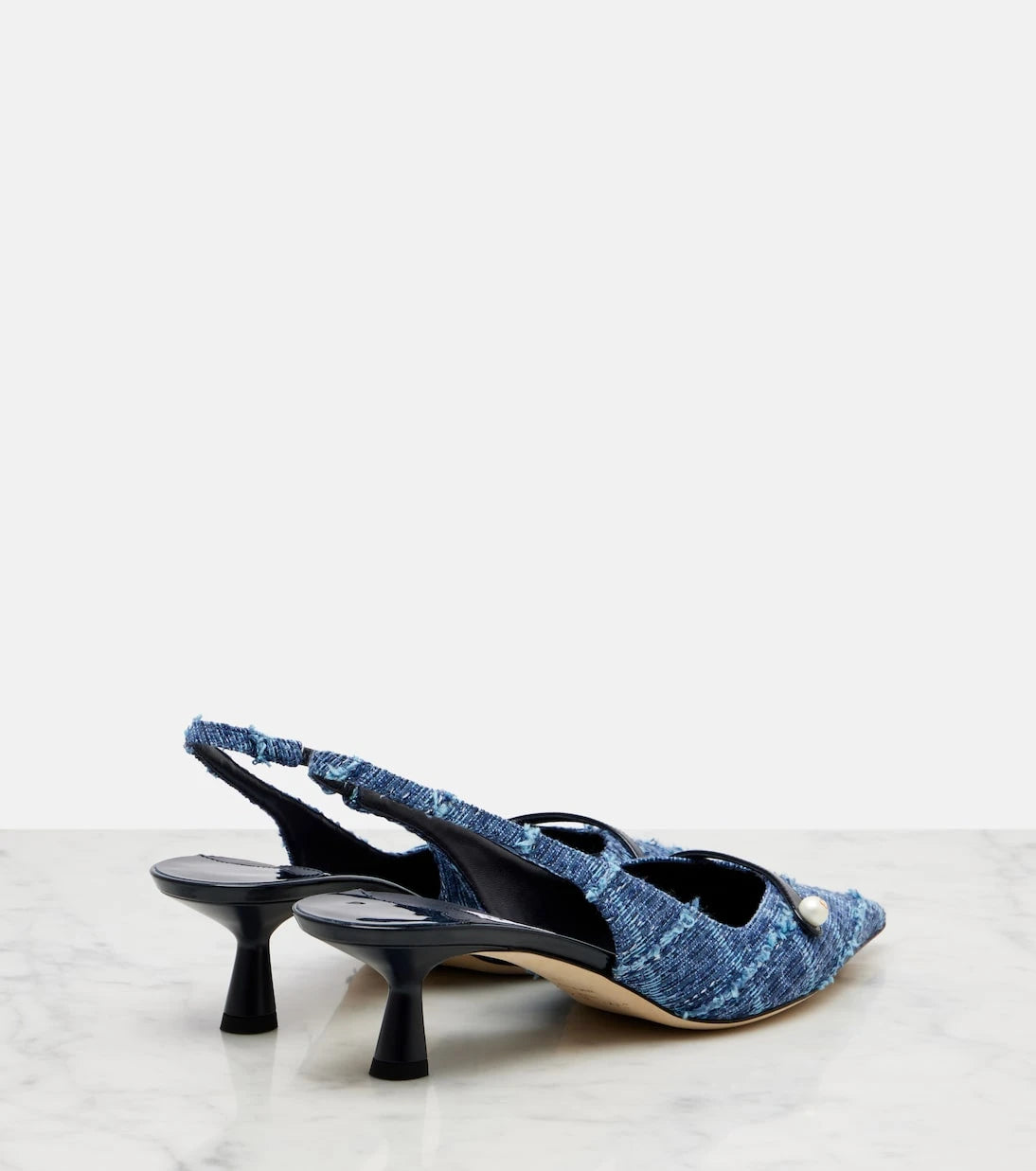 Jimmy Choo - Amita denim slingback pumps