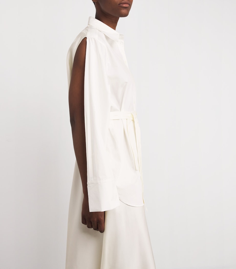 Róhe White Cotton-Silk Midi Dress