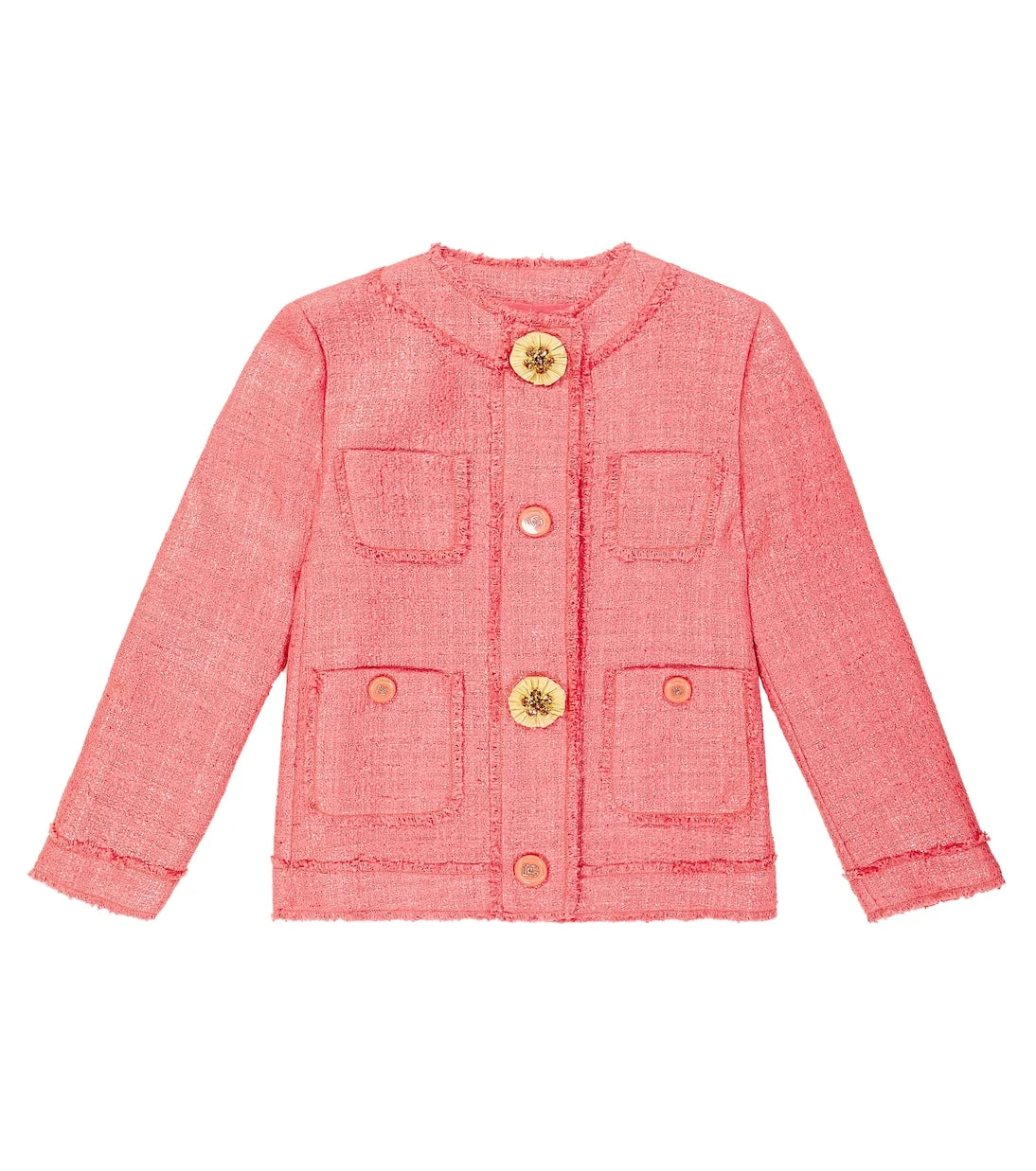 Dolce&Gabbana Kids - Embellished cotton-blend tweed jacket