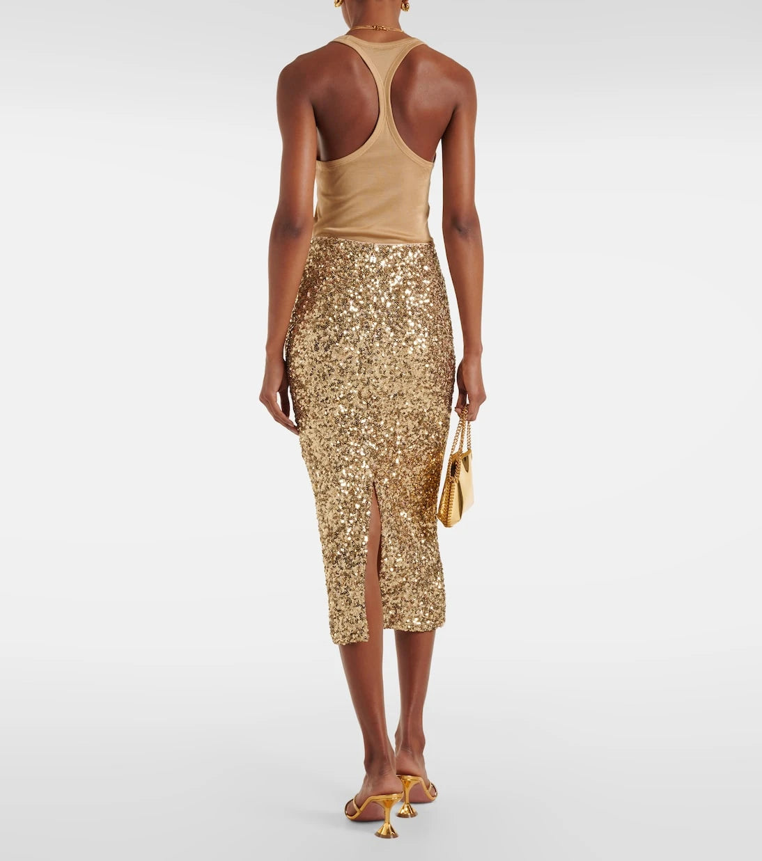 Rotate - Sequined midi skirt