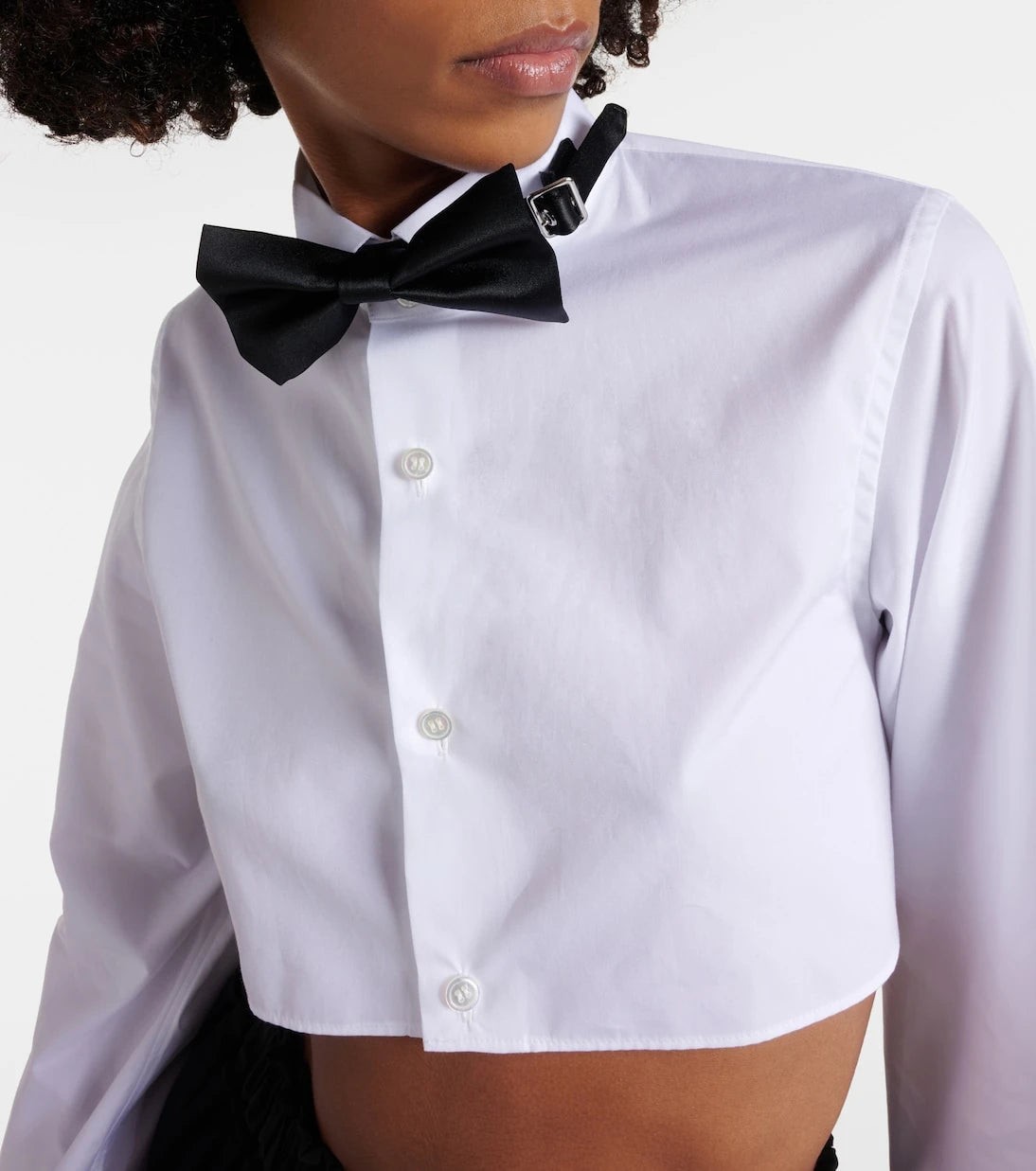 Noir Kei Ninomiya - Cropped cotton shirt