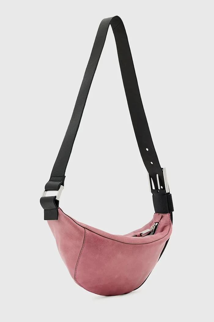 AllSaints LUNA kadın deri kruvasan çanta
