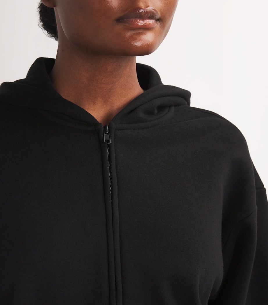 Cotton-Blend Zip-Up Hoodie ONYX