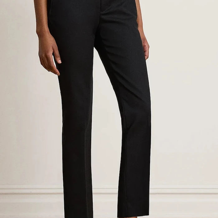 Lauren Ralph Lauren kadın pamuklu elastan slim fit pantolon