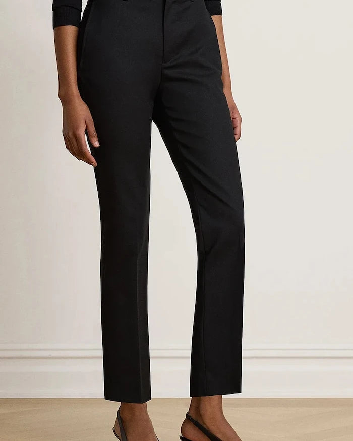 Lauren Ralph Lauren kadın pamuklu elastan slim fit pantolon