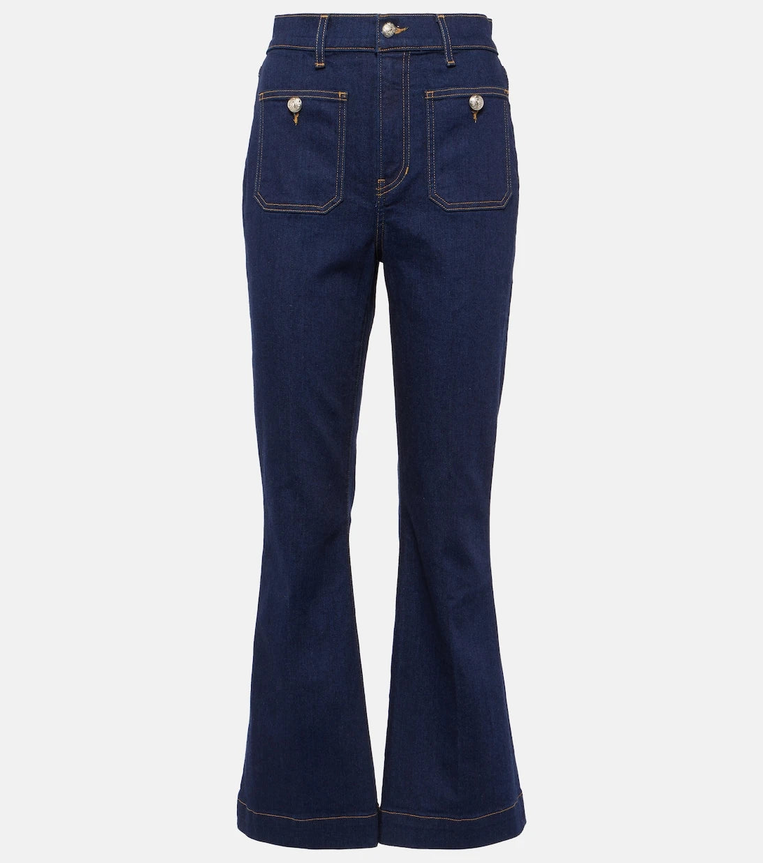 Veronica Beard - Carson cropped flared jeans