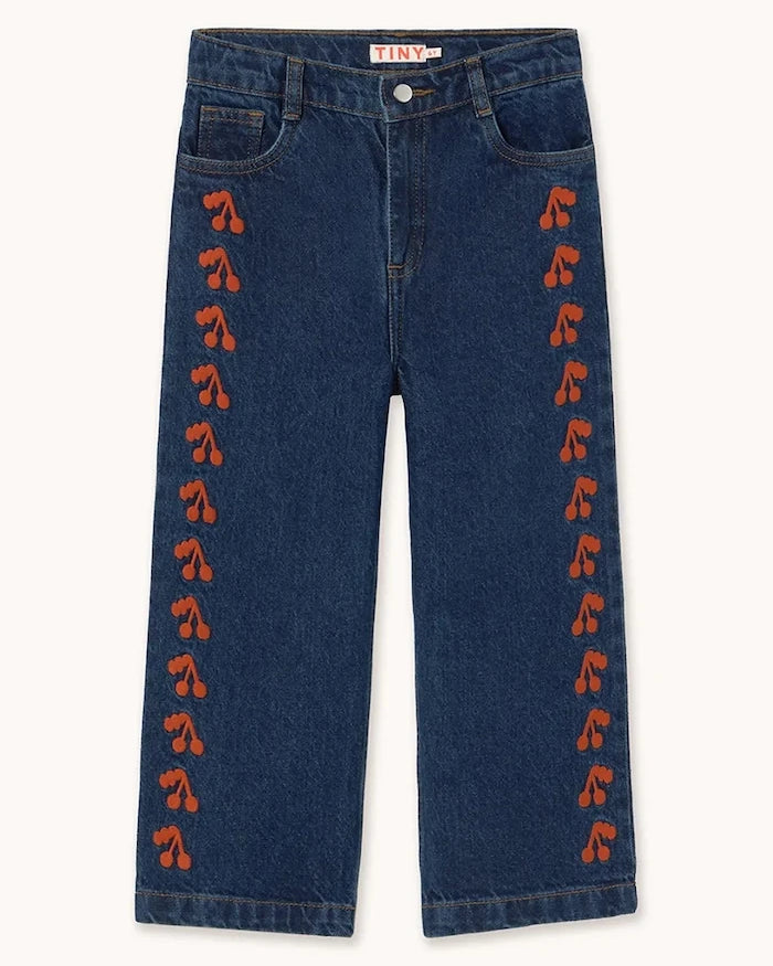 Tinycottons Kiraz Nakışlı Jean Pantolon