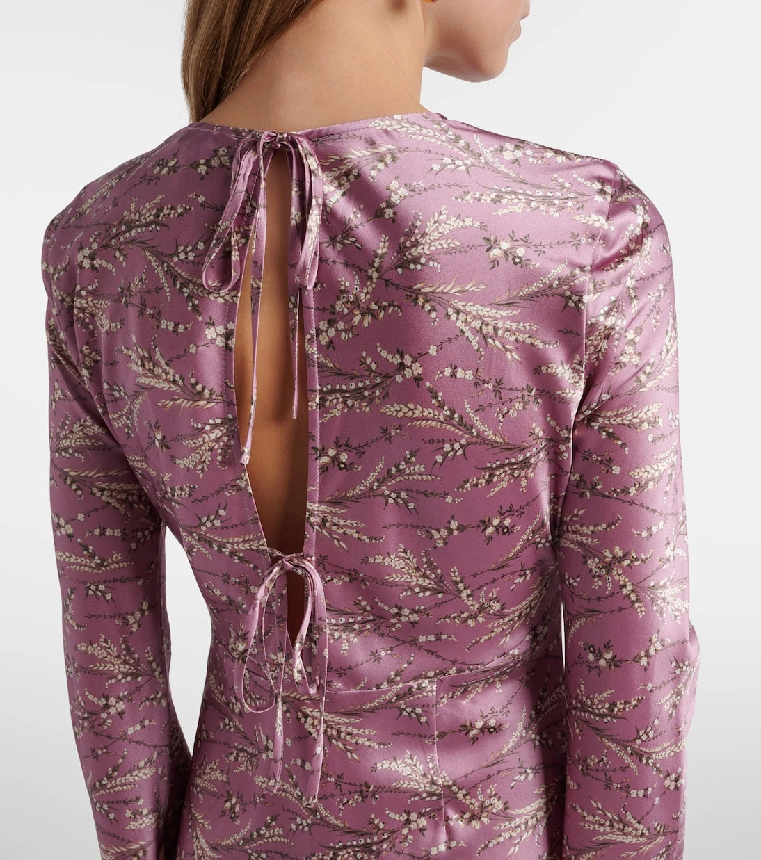 Veronica Beard - Gemma floral silk-blend satin midi dress