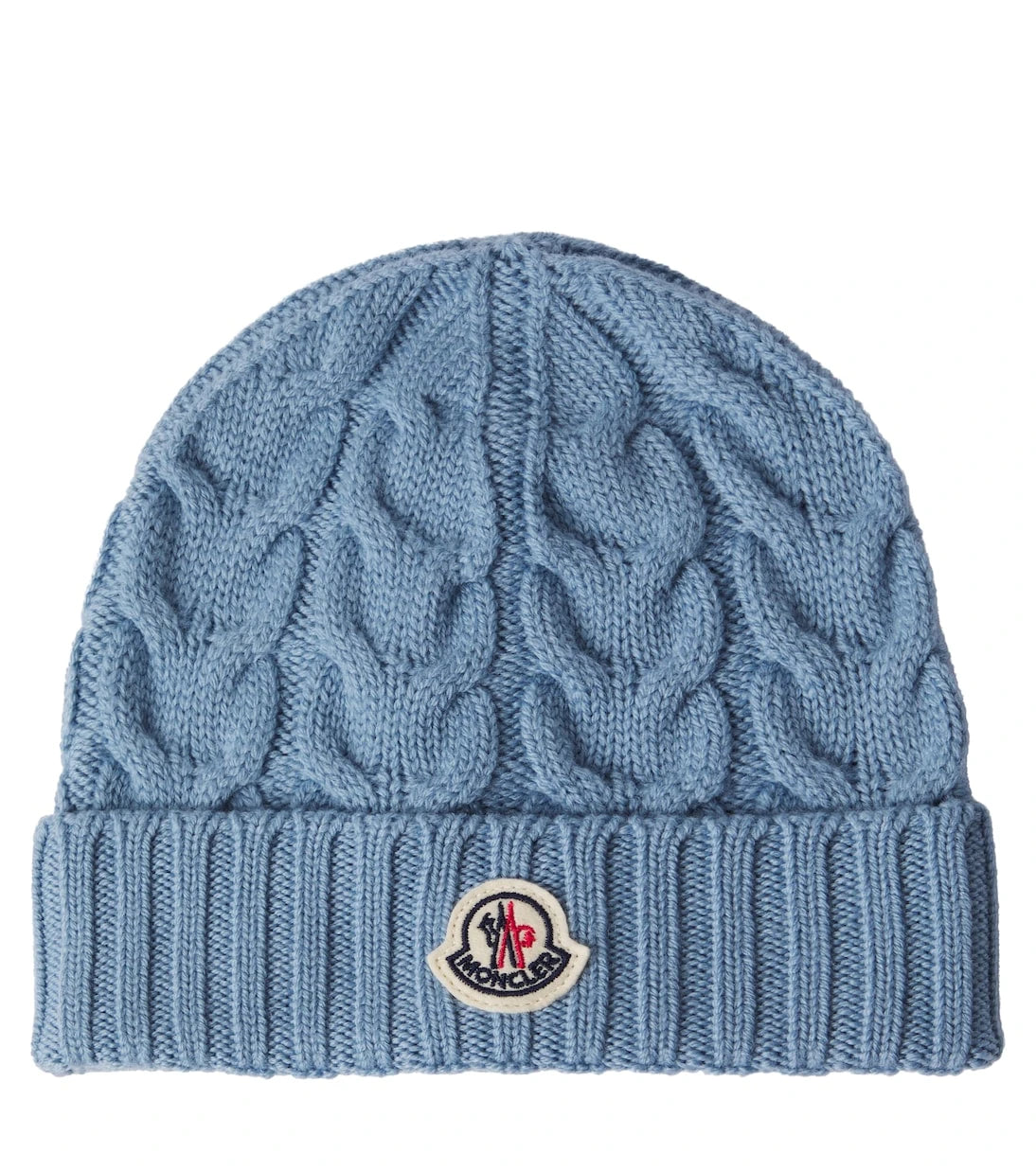 Moncler Enfant - Logo cable-knit virgin wool beanie