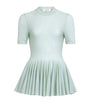 Alaïa Green Virgin Wool Peplum Top
