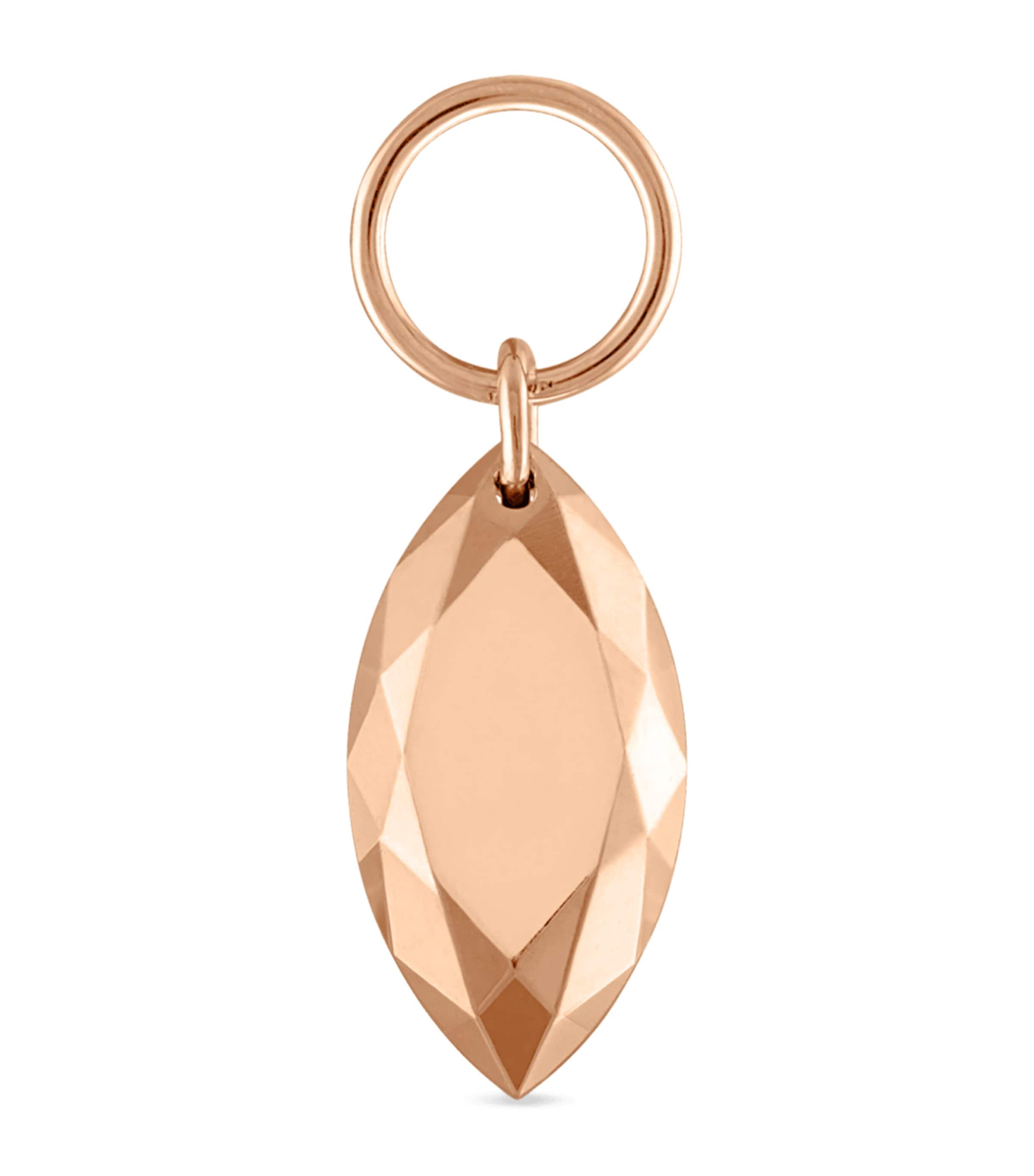 Faceted Gold Marquise Charm (7.5mm)