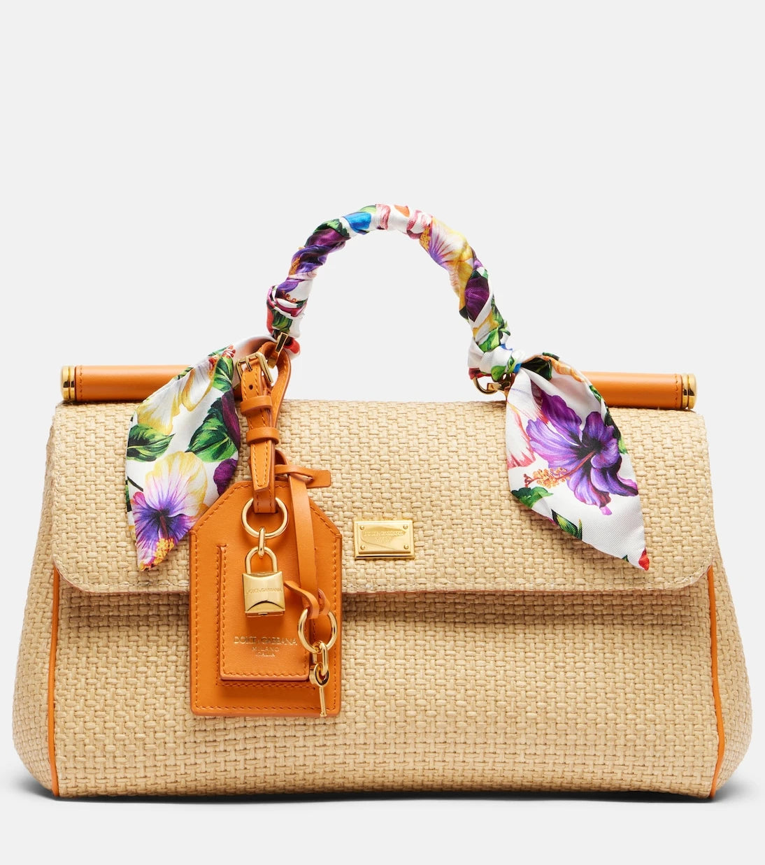 Dolce&Gabbana - Sicily Small raffia top-handle bag