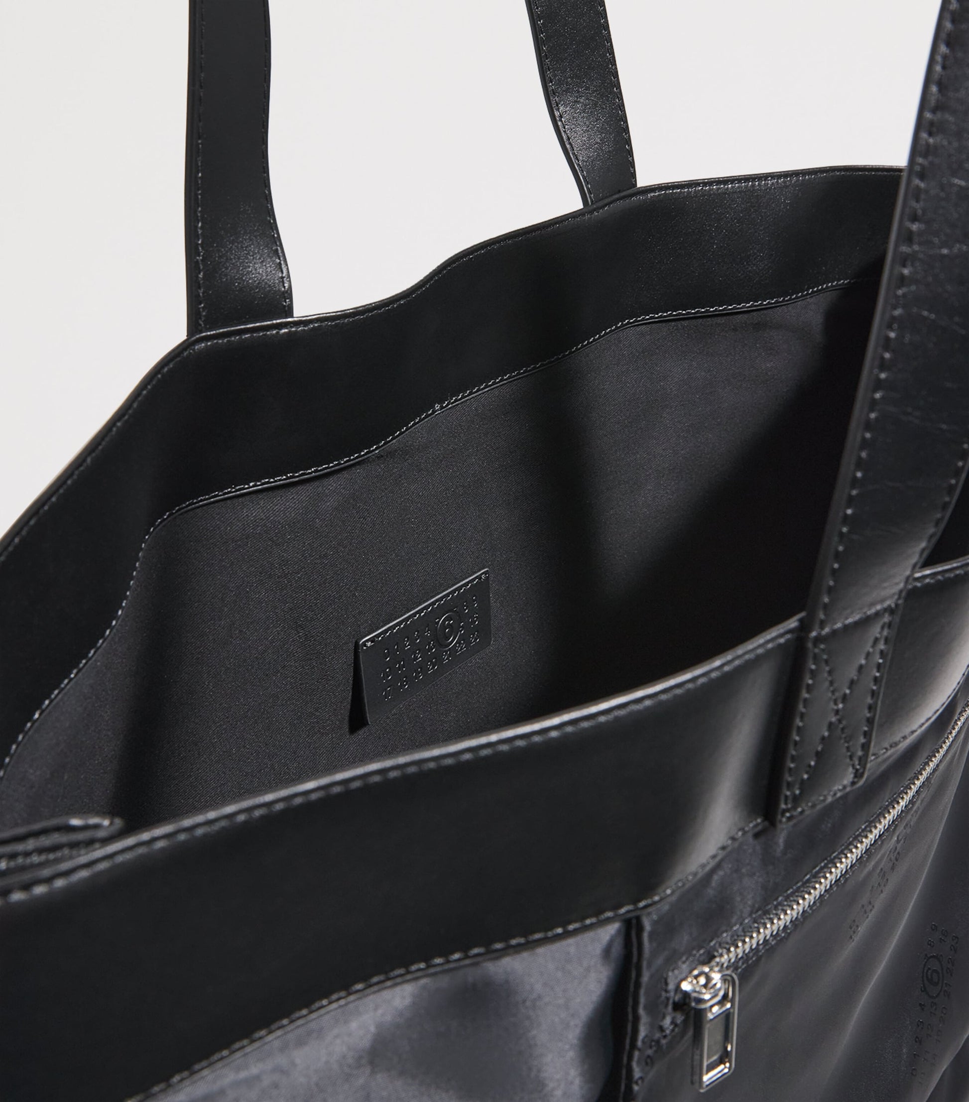 MM6 Maison Margiela Calfskin-Trim Reverse Tote Bag