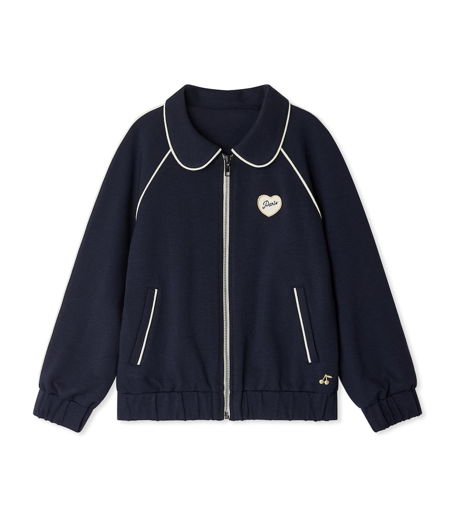 Bonpoint Jersey Zip-Up Sweatshirt (10-14 Years)