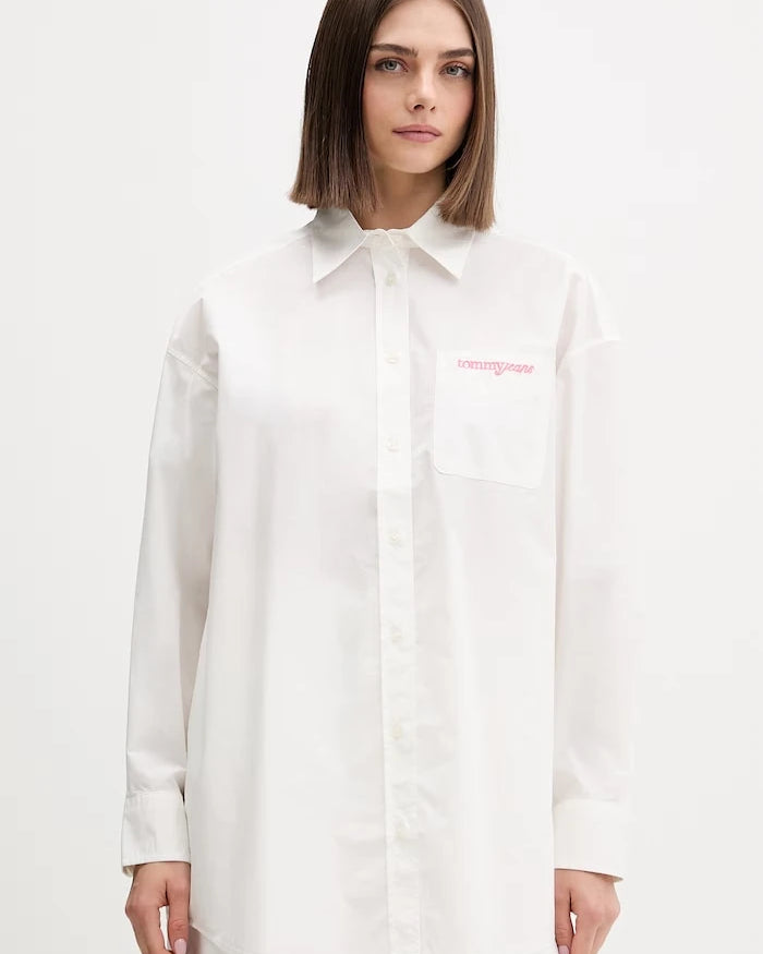 Tommy Jeans Kadın Pamuk Gömlek Bluz