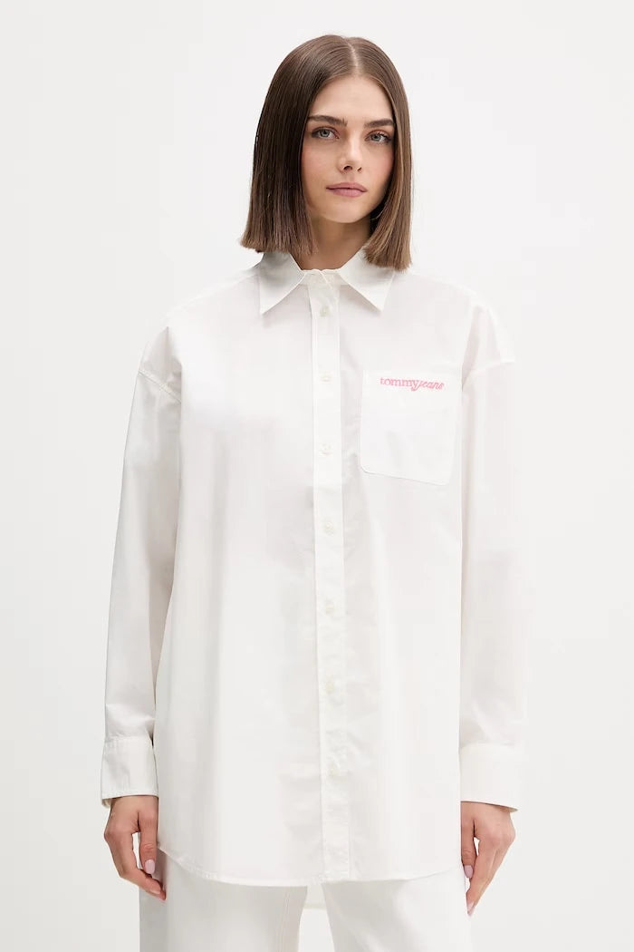 Tommy Jeans Kadın Pamuk Gömlek Bluz
