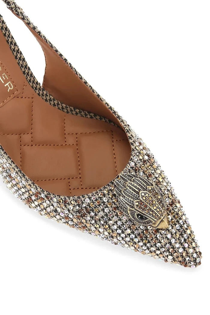 Kurt Geiger London обувки с ток Belgravia High Sling Beige Comb