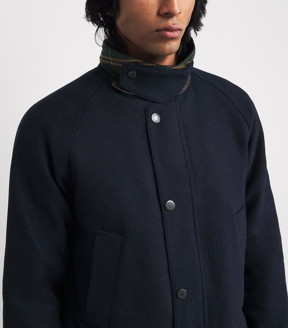 Navy Wool Bedale Jacket