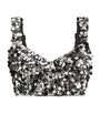 Multi Embellished Sequin Crop Top