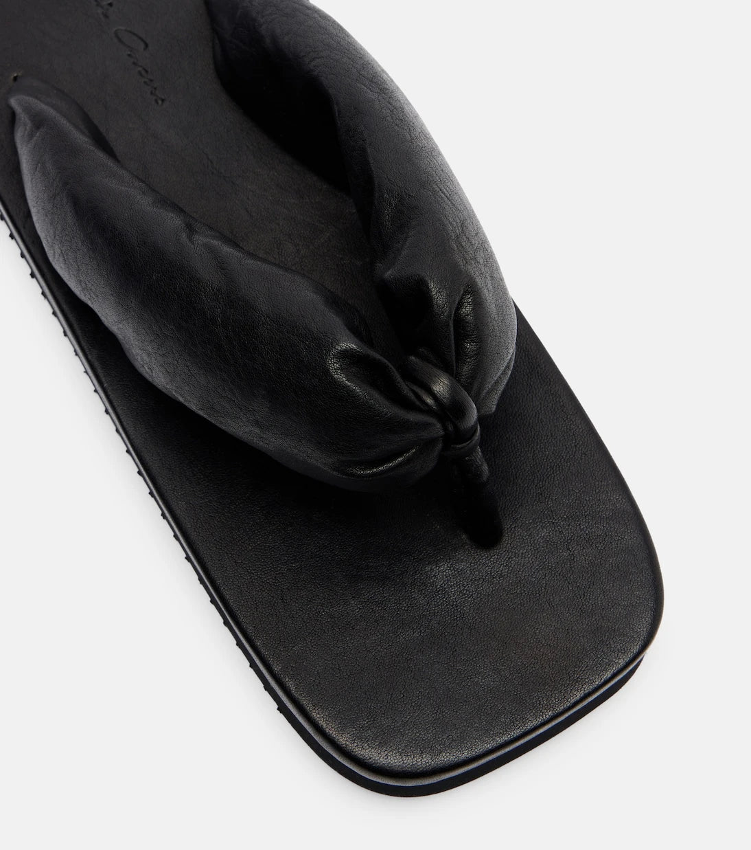 Rick Owens - Leather platform thong sandals