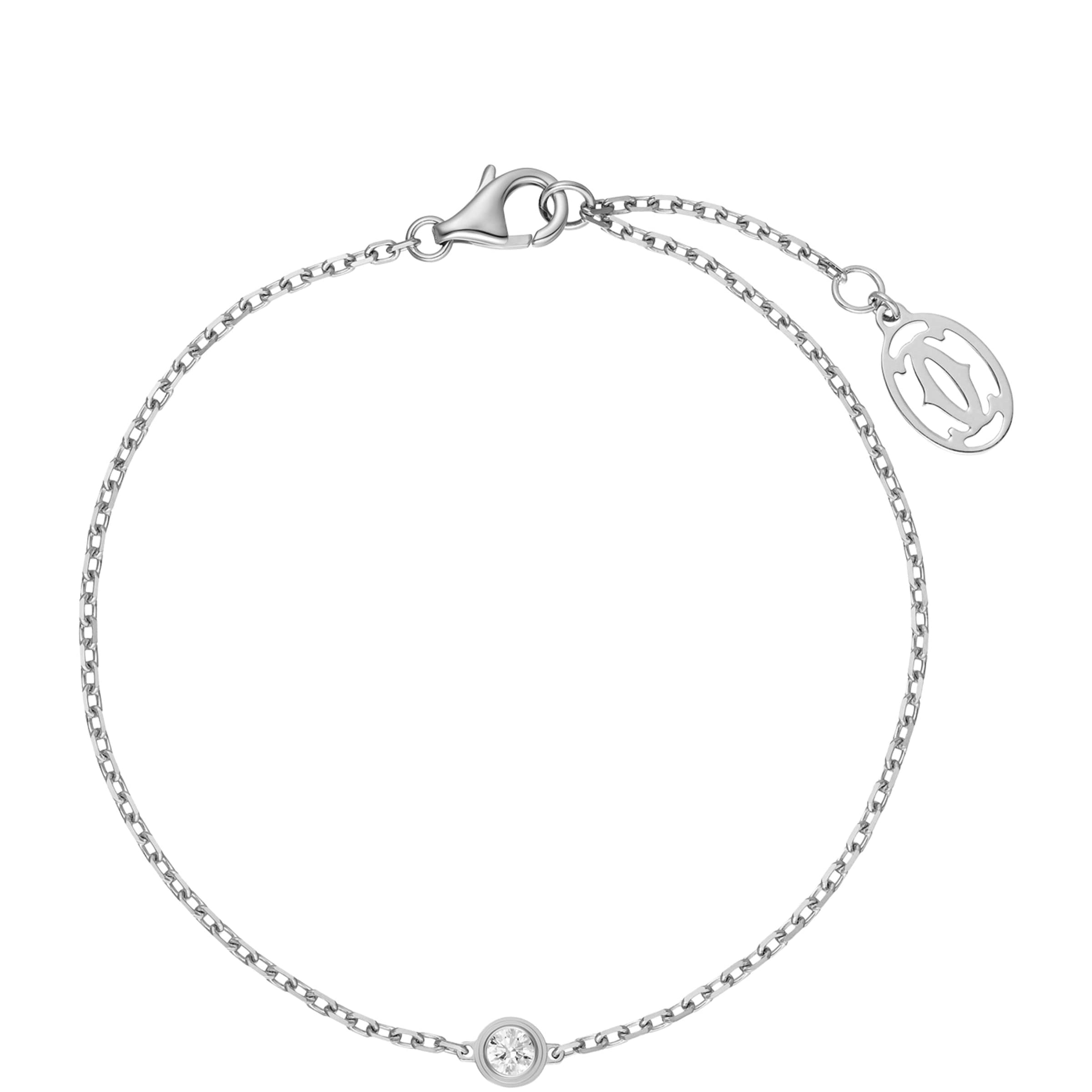 Extra-Small White Gold and Diamond Cartier d'Amour Bracelet