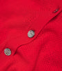 Tory Burch Red Monogram Pointelle Cardigan