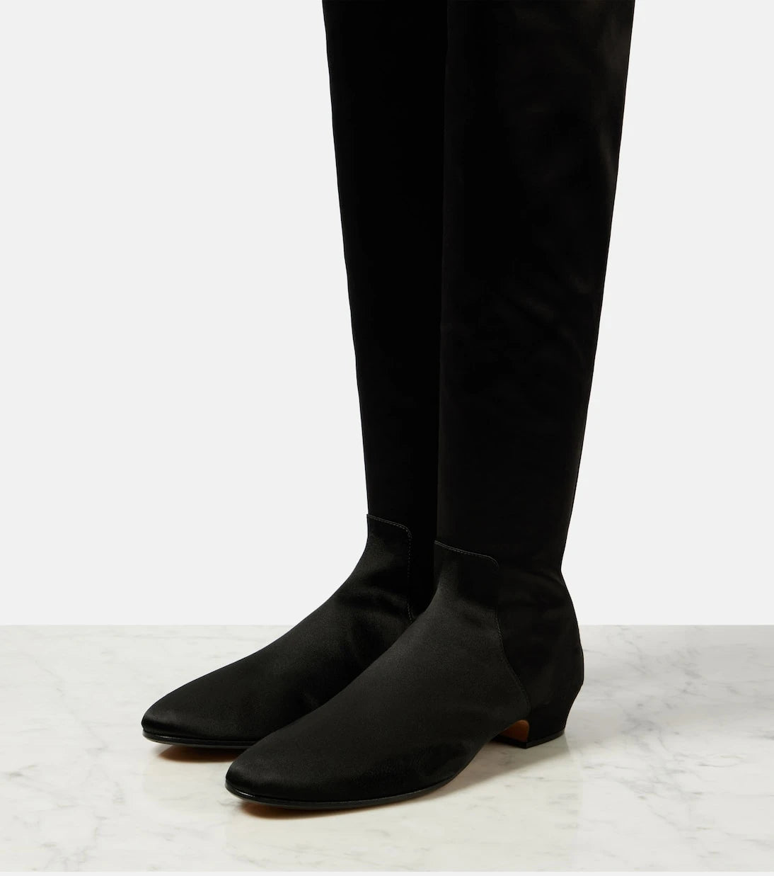 The Row - Awar satin over-the-knee boots