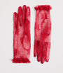 Valentino Garavani Red Lace VLogo Signature Gloves