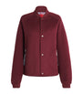 Red Virgin Wool Bomber Jacket