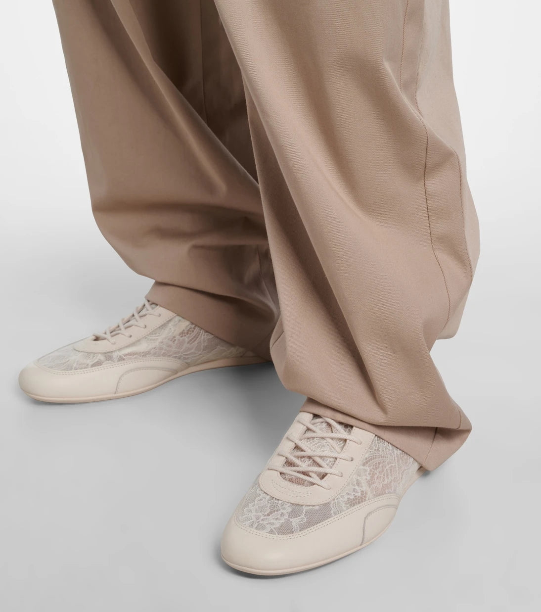 Jimmy Choo - Sunny leather-trimmed lace sneakers