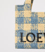LOEWE Beige x Paula's Ibiza Small Gingham Font Tote Bag
