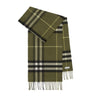 Green Cashmere Check Scarf