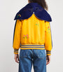 MOTHER Yellow The Split Hood Team Spirit Bomber Jacket