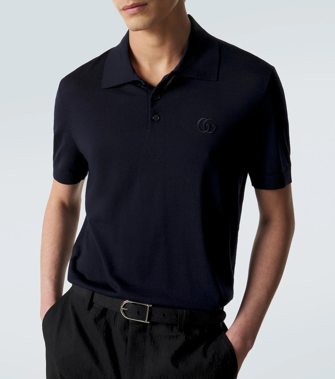 Gucci - Double G wool polo shirt