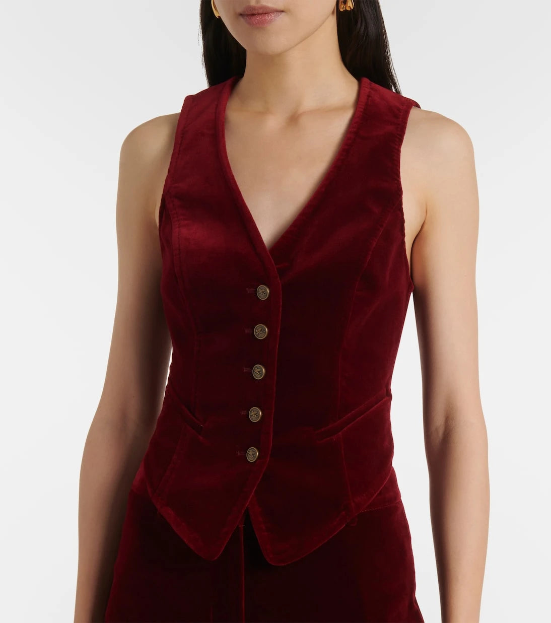 Etro - Cotton velvet vest