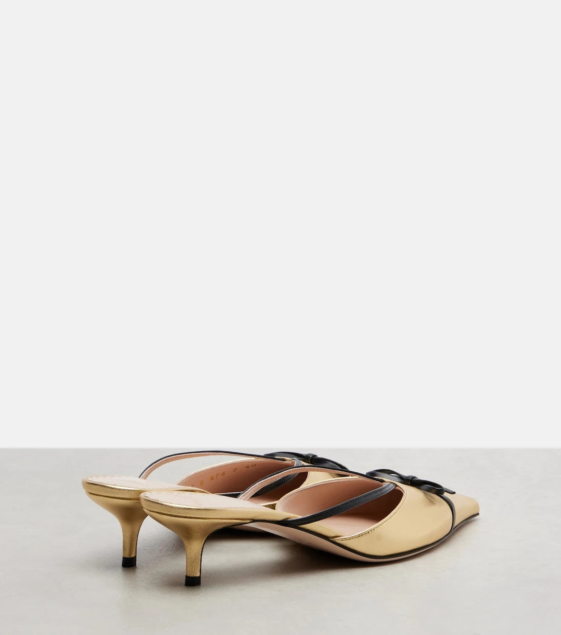 Valentino Garavani - Bepointy VLogo 45 metallic leather mules