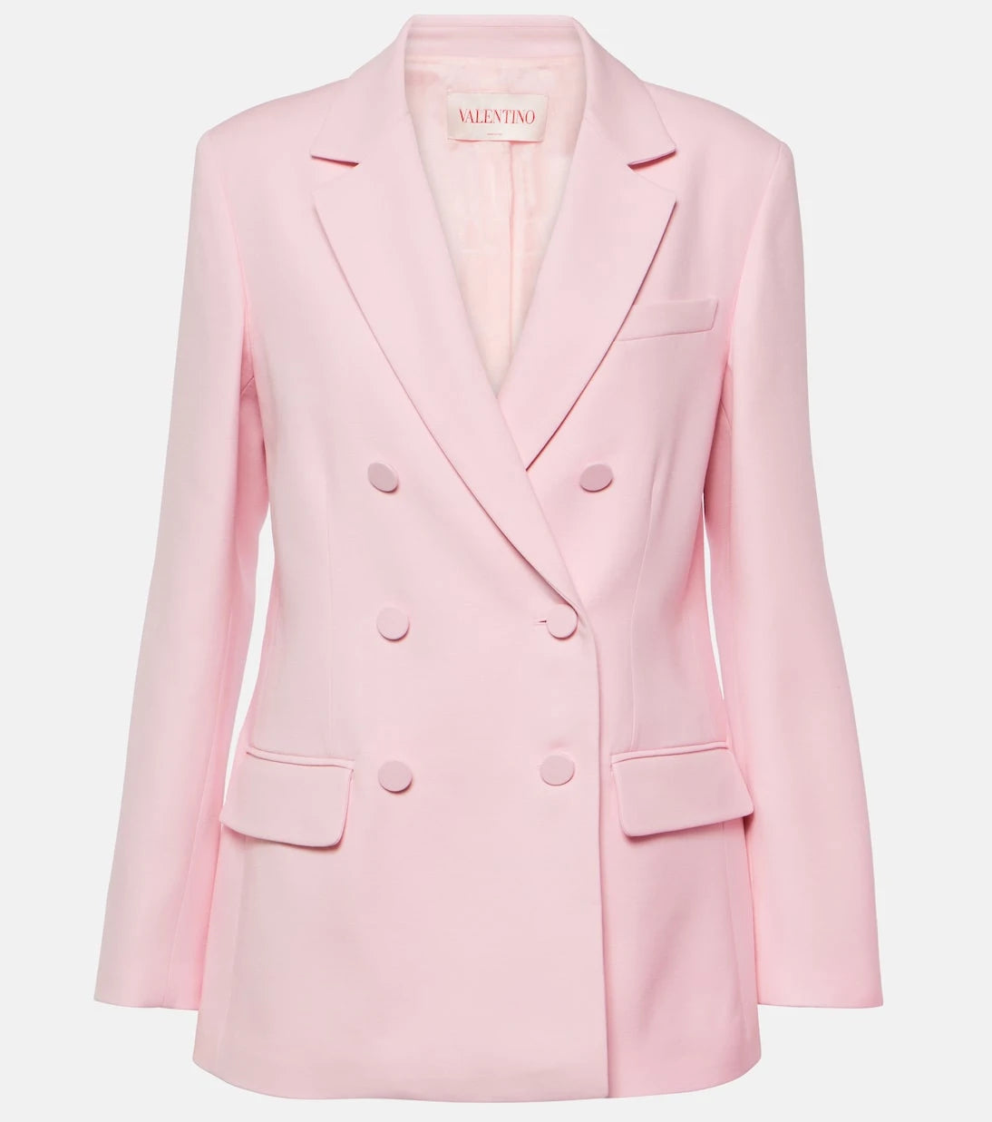 Valentino - Double-breasted wool and silk blazer