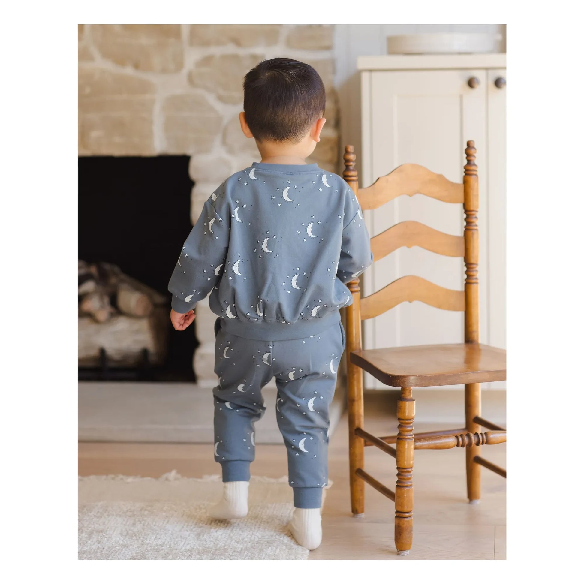 Quincy Mae - Lunes organic cotton sweatshirt | Grey blue
