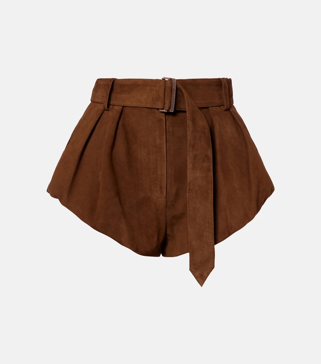 Magda Butrym - Belted suede shorts