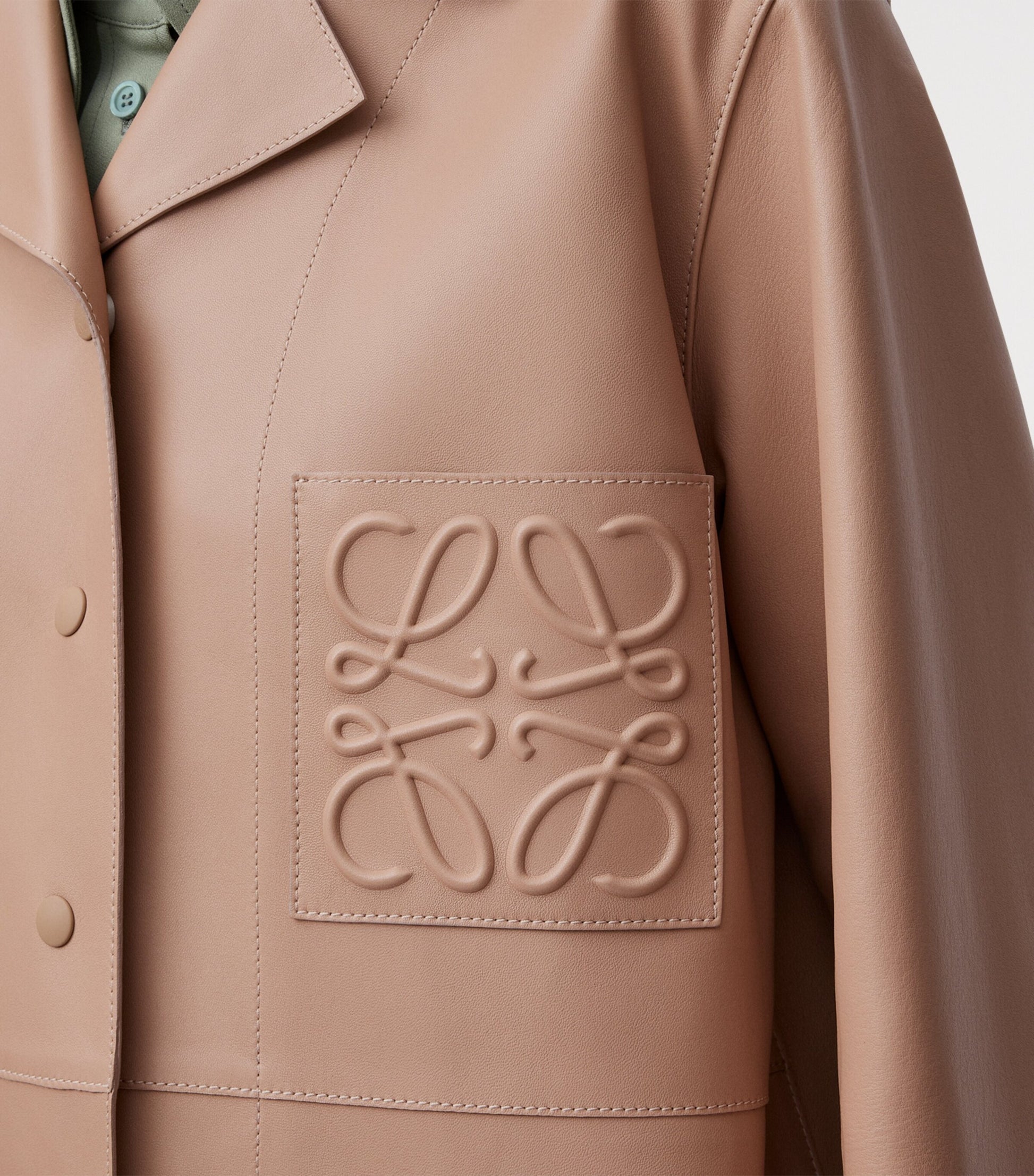 LOEWE Beige Leather Pyjama Blouse