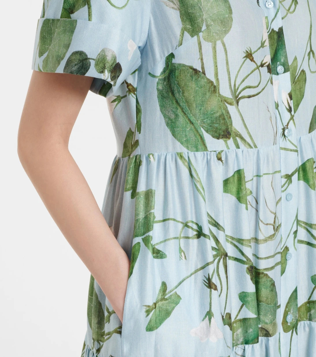 Erdem - Tiered floral cotton midi dress