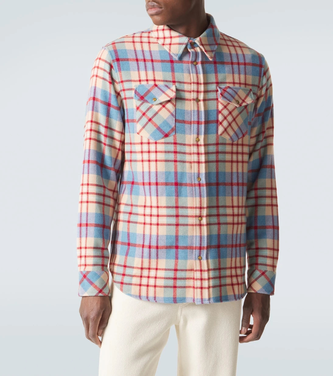 God's True Cashmere - Al's Run plaid cashmere shirt