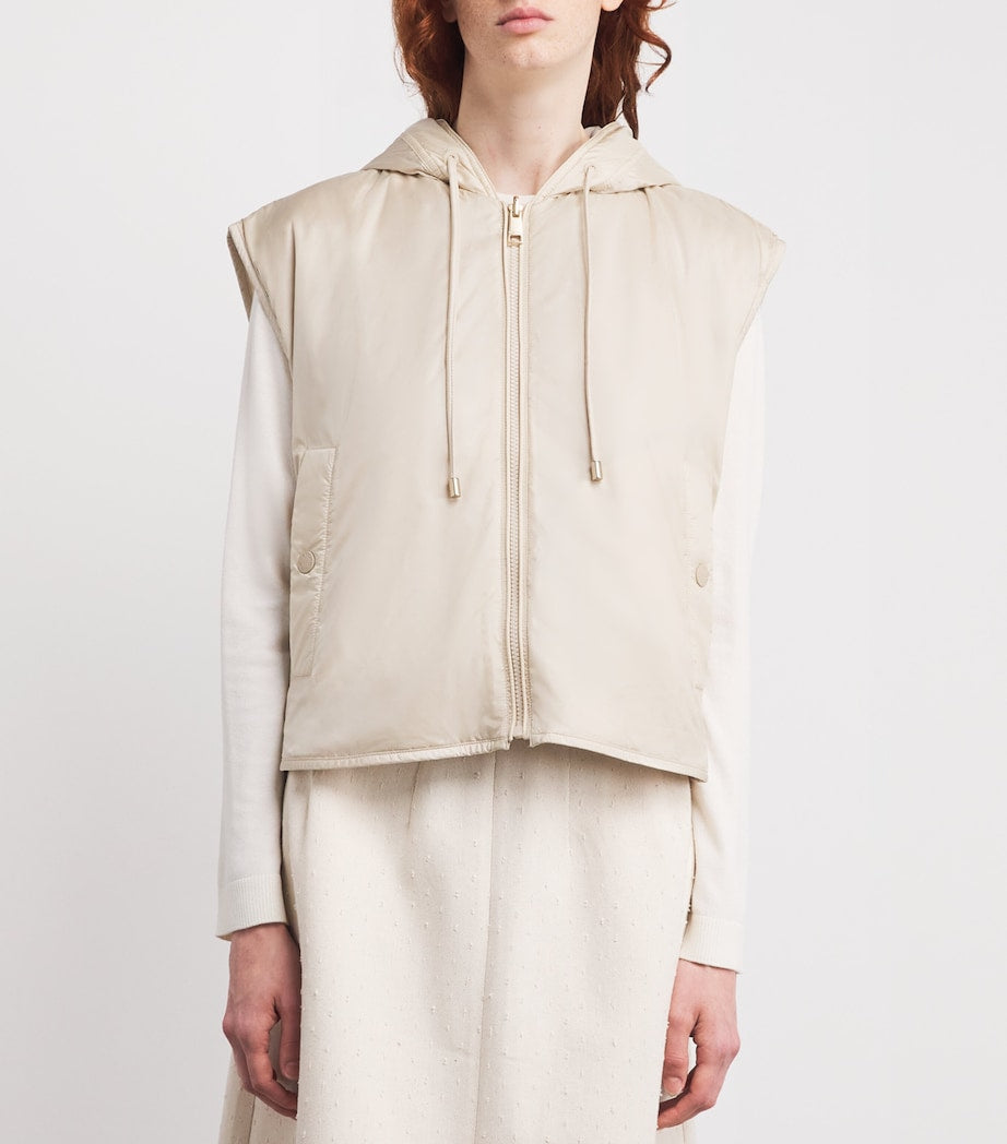 Weekend Max Mara White Reversible Padded Gilet